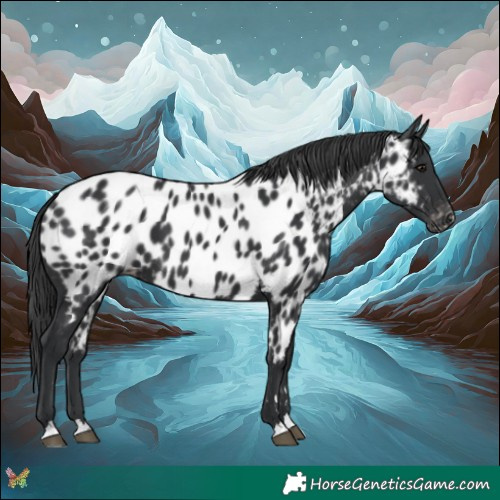 Horse Color:Black Near Leopard