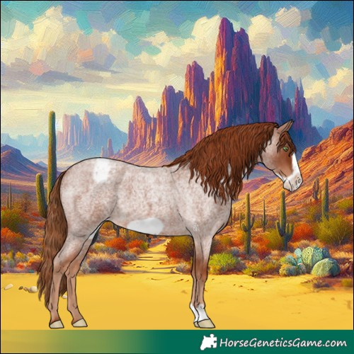 Horse Color:Red Roan Frame Appaloosa 