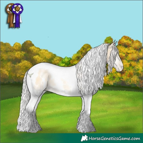 Horse Color:White Spotted Silver Sable Cream Champagne Pearl Onyx Tobiano 