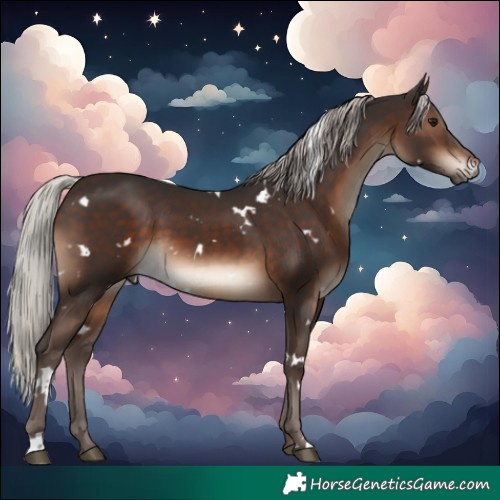 Horse Color:White Spotted Silver Brown