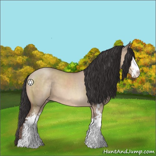 Horse Color:Sable Champagne Dun Sabino 