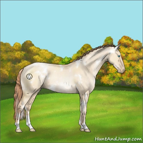 Horse Color:White Spotted Classic Champagne Pearl Dun Sabino 