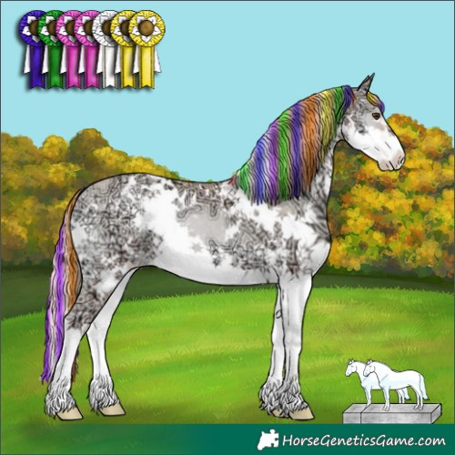 Horse Color:Painted White Spotted Classic Champagne Ice Pearl Onyx Splash 