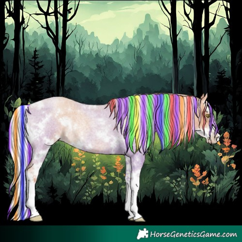 Horse Color:Painted White Spotted Silver Amber Champagne Roan Splash Rabicano 