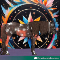 Horse Color:White Spotted Liver Chestnut Rabicano 