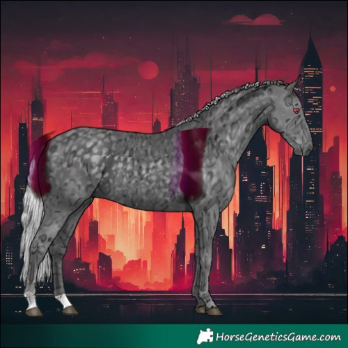 Horse Color:Silver Smoky Black Chinchilla Ice 