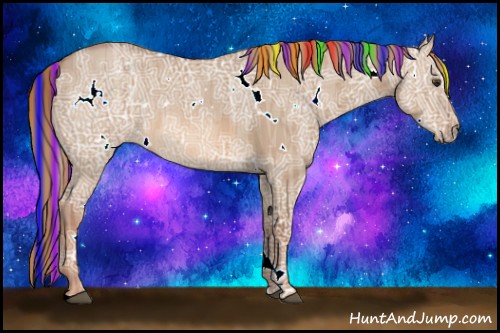 Horse Color:Painted White Spotted Red Dun Ice Rabicano