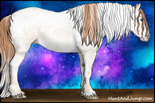 Horse Color:Gold Champagne Ice Dun Splash Tobiano Rabicano 