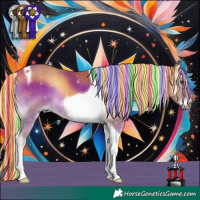 Horse Color:Painted Palomino Onyx Tobiano Rabicano 