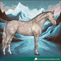 Horse Color:Silver Grullo Ice Sabino 