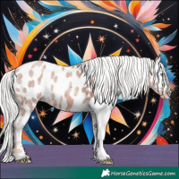 Horse Color:Gold Champagne Ice Mushroom Sabino Splash Near Leopard 