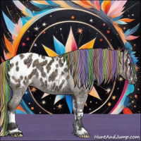 Horse Color:Painted Liver Red Dun Ice Sabino Splash Blanket Rabicano 