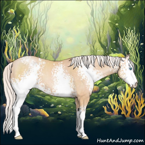 Horse Color:White Spotted Silver Buckskin Pearl 
