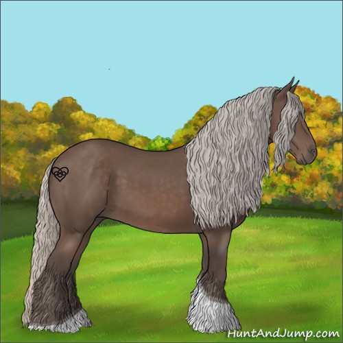 Horse Color:Silver Black Tobiano 