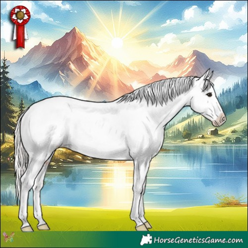 Horse Color:Silver Bay Snowcap 