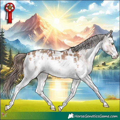 Horse Color:White Spotted Sable Champagne Appaloosa 