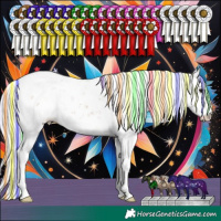 Horse Color:Painted Watercolor Silver Brown Onyx Sabino