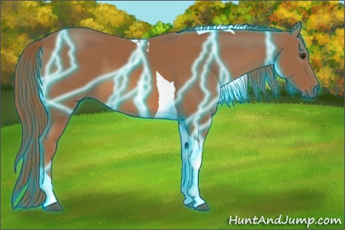 Horse Color:Thunderstruck Chestnut Tobiano 