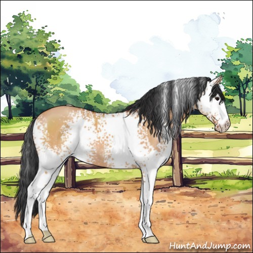 Horse Color:White Spotted Bay Dun 