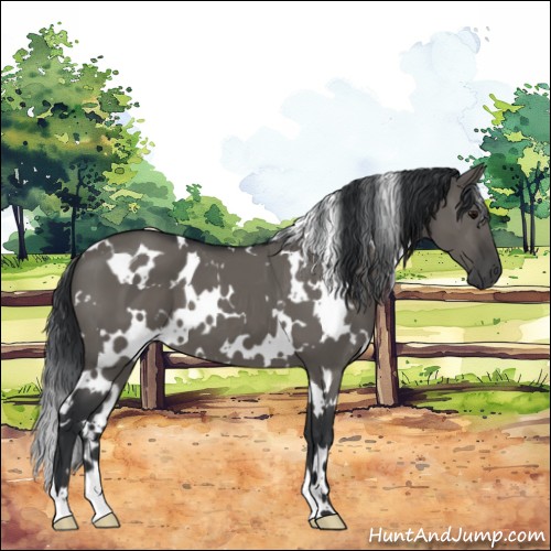 Horse Color:White Spotted Grullo