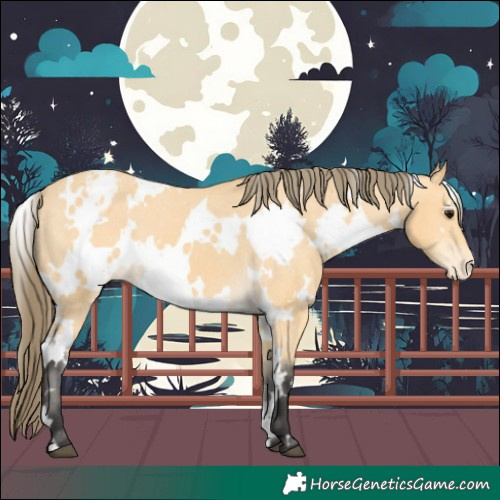 Horse Color:White Spotted Buckskin Varnish