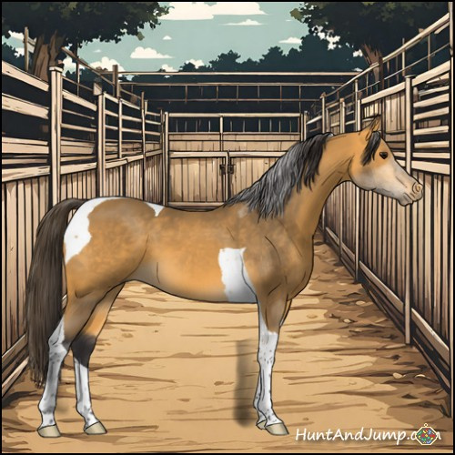 Horse Color:Buckskin Sabino Tobiano