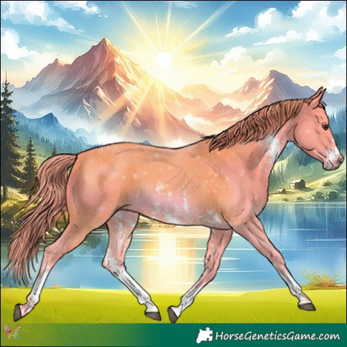 Horse Color:Watercolor Chestnut Sabino 
