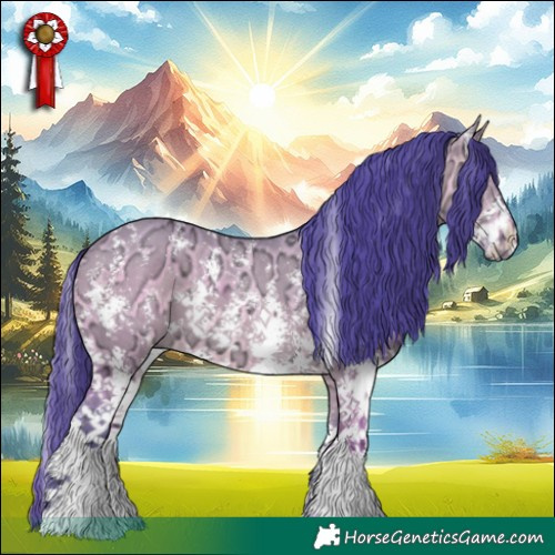 Horse Color:Watercolor Brown Ice Dun Sabino 