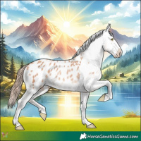 Horse Color:White Spotted Gold Champagne Appaloosa
