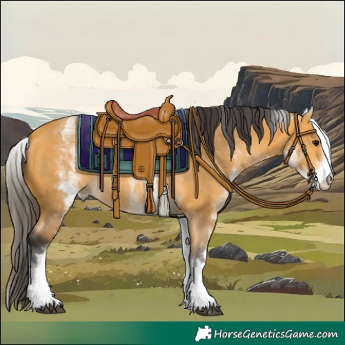 Horse Color:White Spotted Buckskin 