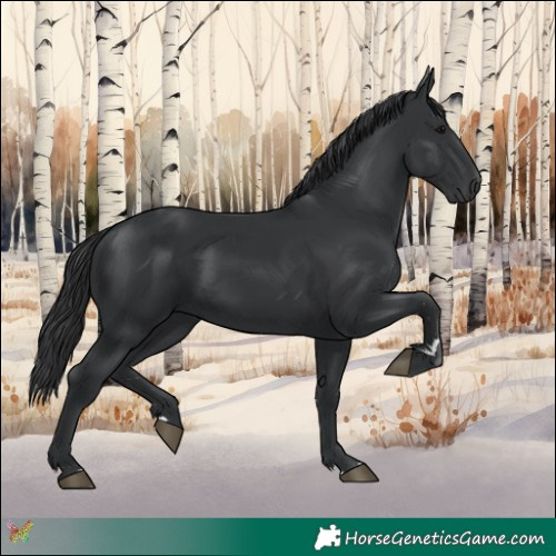 Horse Color:Black Rabicano 