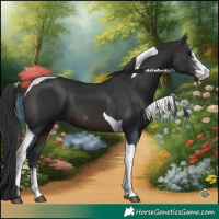 Horse Color:Brown Sabino Tobiano 