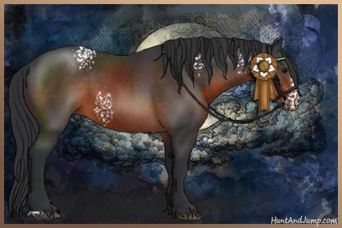 Horse Color:White Spotted Brown