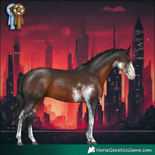 Horse Color:Brown Sabino Rabicano