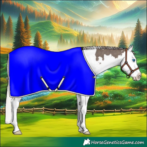 Horse Color:White Spotted Silver Black Splash 