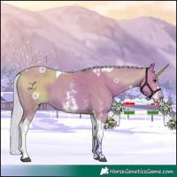 Horse Color:Watercolor Silver Bay Sabino Tobiano 