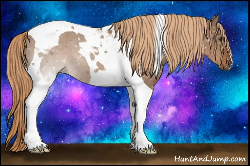 Horse Color:Liver Red Dun Tobiano 