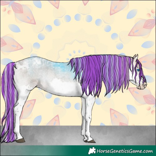 Horse Color:Painted Silver Blue Onyx Ice Roan Splash