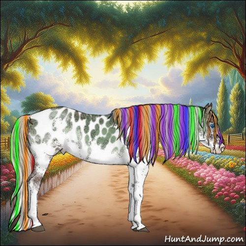 Horse Color:Painted Silver Blue Onyx Ice Roan Splash Appaloosa 