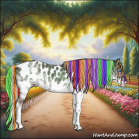 Horse Color:Painted Silver Blue Onyx Ice Roan Splash Appaloosa 