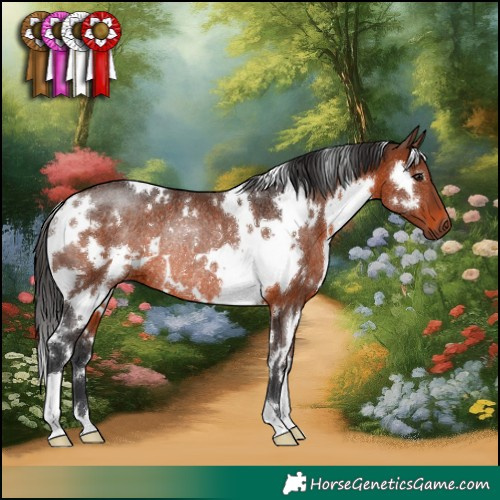 Horse Color:White Spotted Brown Rabicano 