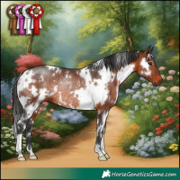 Horse Color:White Spotted Brown Rabicano 