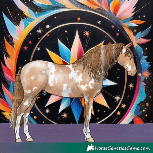 Horse Color:White Spotted Brown Pearl Rabicano