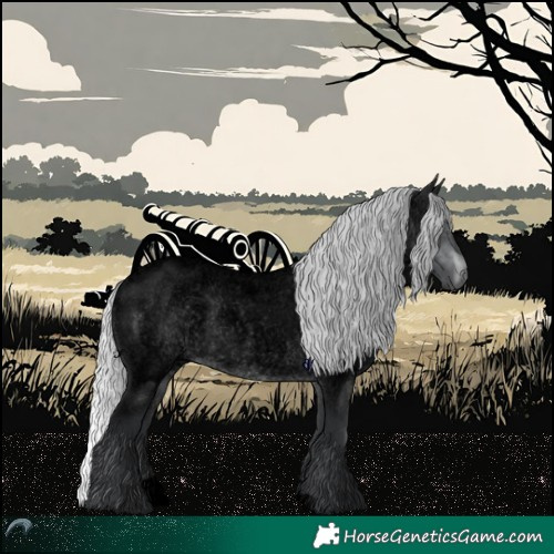 Horse Color:Void Silver Brown Chinchilla Roan 