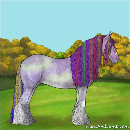 Horse Color:Painted Watercolor Black Ice