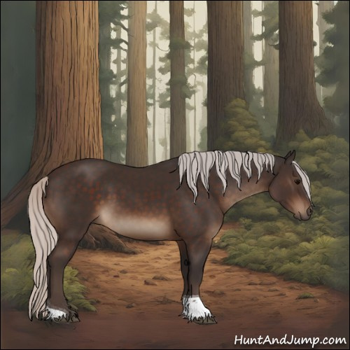 Horse Color:Silver Brown Tobiano 