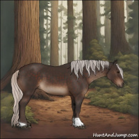 Horse Color:Silver Brown Tobiano 