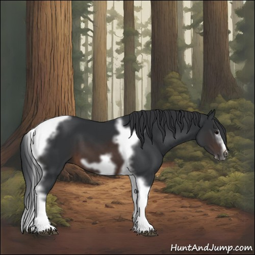 Horse Color:Brown Tobiano Frame 