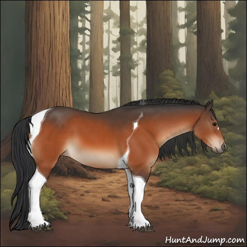 Horse Color:Bay Tobiano 