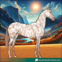 Horse Color:Gold Champagne Dun Near Leopard  and Gold Champagne Dun Near Leopard 